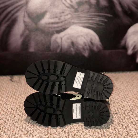 Jeffrey Campbell Combat Boot BlackWhite CalfHair - Picture 6 of 7